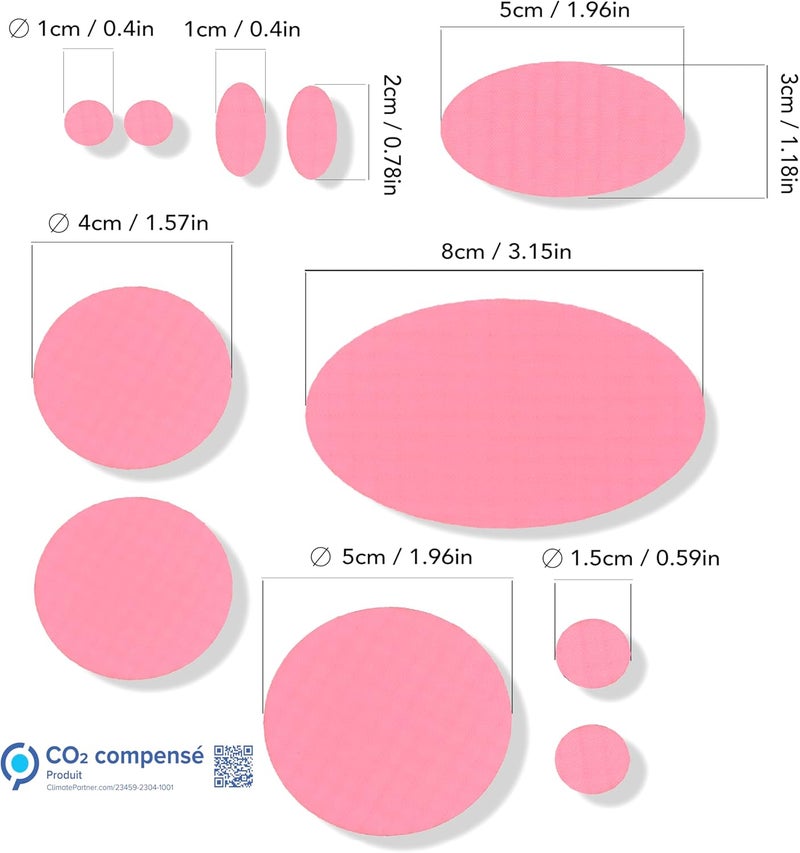 aZengear Repair Patches for Jackets, Tent, Shoe Toe, Air Mattress, Inflatables, PVC Gear - Waterproof, Self-Adhesive, Tear-Cold-Heat-Resistant, Down Puffer Coat (11 Pcs, Pink) - Image 3